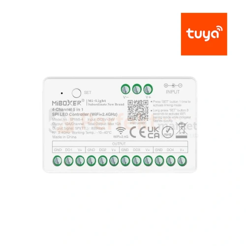 MiBoxer sterownik LED 4 kanałowy SPIW5-4 5w1 WiFi RF cyfrowy kontroler taśmy SPI perfektmarket.webp
