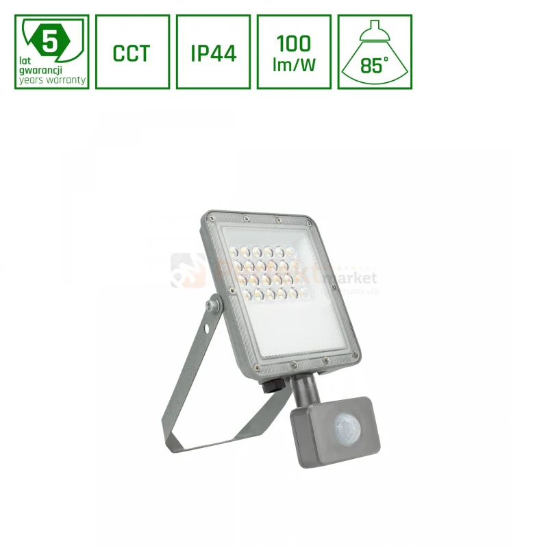 Naświetlacz reflektor LED z czujnikiem ruchu PIR NOCTIS MAX CCT 20W IP44 premium perfekt market olsztyn