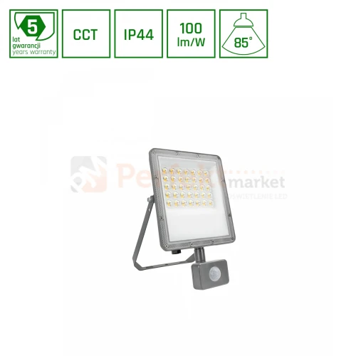 Naświetlacz reflektor LED z czujnikiem ruchu PIR NOCTIS MAX CCT 30W IP44 premium perfekt market olsztyn
