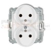 KARLIK MINI gniazdo podwójne do ramki z uziemieniem 2x(2P+Z) biały mat 25MGPR-2z perfekt market olsztyn