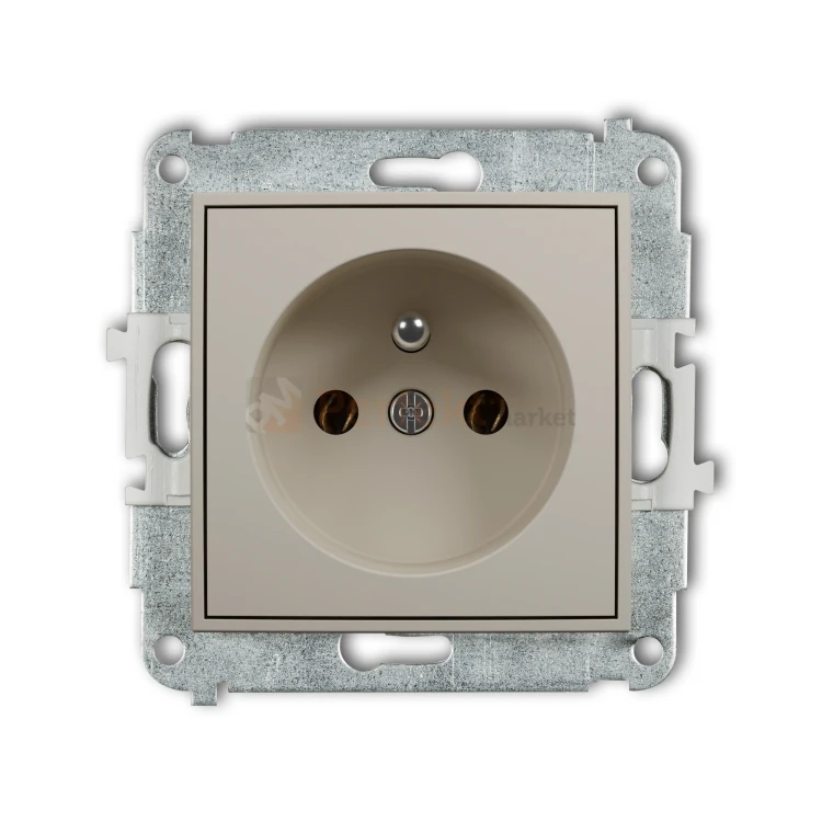 KARLIK MINI gniazdo pojedyncze z uziemieniem 2P+Z taupe 60MGP-1z perfekt market olsztyn