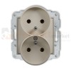 KARLIK MINI gniazdo podwójne do ramki z uziemieniem 2x(2P+Z) taupe 60MGPR-2z perfekt market olsztyn