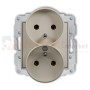 KARLIK MINI gniazdo podwójne do ramki z uziemieniem 2x(2P+Z) taupe 60MGPR-2z perfekt market olsztyn