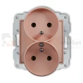 KARLIK MINI gniazdo podwójne do ramki z uziemieniem 2x(2P+Z) łososiowy 62MGPR-2z perfekt market olsztyn