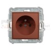 KARLIK MINI gniazdo pojedyncze z uziemieniem 2P+Z terakota 63MGP-1z perfekt market olsztyn