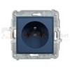 KARLIK MINI gniazdo pojedyncze z uziemieniem 2P+Z navy blue 64MGP-1z perfekt market olsztyn