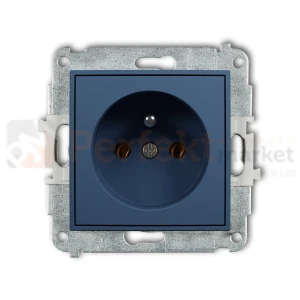 KARLIK MINI gniazdo pojedyncze z uziemieniem 2P+Z navy blue 64MGP-1z