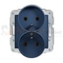 KARLIK MINI gniazdo podwójne do ramki z uziemieniem 2x(2P+Z) navy blue 64MGPR-2z perfekt market olsztyn