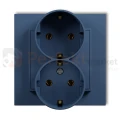 KARLIK MINI gniazdo podwójne z uziemieniem SCHUKO 2x(2P+Z) navy blue 64MGP-2s perfekt market olsztyn