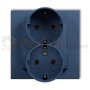KARLIK MINI gniazdo podwójne z uziemieniem SCHUKO 2x(2P+Z) navy blue 64MGP-2s perfekt market olsztyn