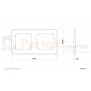 KARLIK MINI ramka uniwersalna podwójna zaokrąglona z tworzywa szary mat 27MRTZ-2 perfekt market olsztyn