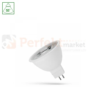 Żarówka LED MR16 COB 12V AC/DC 6W z soczewką 55° biała obudowa  [warianty]