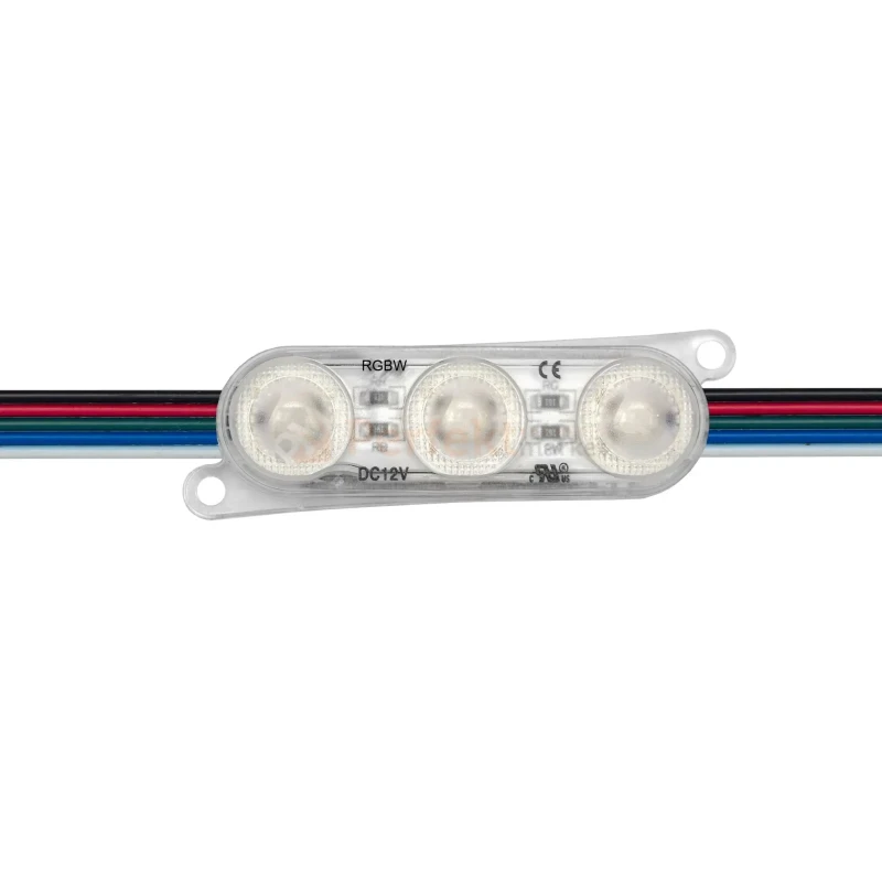 Moduł LED 3SMD RGBW 12V 0,86W IP68 soczewka 165° perfekt market olsztyn