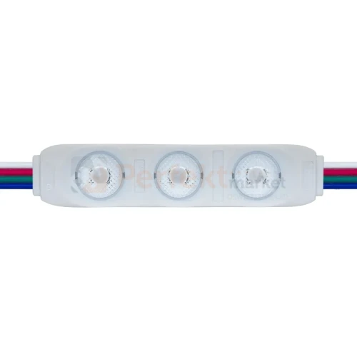 Moduł LED Lens 3 SMD 5050 RGB IP65 soczewka 170° perfekt market olsztyn