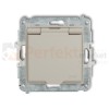 KARLIK MINI gniazdo z klapką IP44 z uziemieniem 2P+Z (klapka taupe, przesłony torów prądowych) taupe 60MGPB-1zp perfekt market olsztyn
