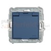 KARLIK MINI gniazdo z klapką IP44 z uziemieniem 2P+Z (klapka navy blue, przesłony torów prądowych) navy blue 64MGPB-1zp perfekt market olsztyn