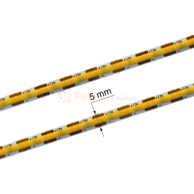 Taśma LED ultra slim COB LED 12V 12W/m 950lm/m 5mm IP20 linia świetlna PERFEKT MARKET OLSZTYN