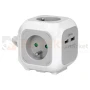Przedłużacz kostka 4G + 2xUSB-A 1,4m H05VV-F 3x1,0mm² 10A biały perfekt market olsztyn