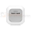 Przedłużacz kostka 4G + 2xUSB-A 1,4m H05VV-F 3x1,0mm² 10A biały perfekt market olsztyn