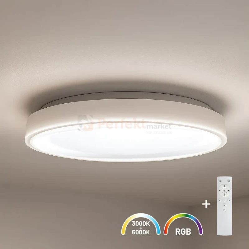 Plafon Melo 36W 3600lm RGB+CCT 180° IP20 Ø390 biały perfekt market olsztyn