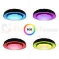 Plafon Naomi Smart 24W 1680lm RGB+CCT IP20 Ø380 czarno-biały pilot + WiFi Tuya perfekt market olsztyn