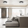 Plafon Naomi Smart 24W 1680lm RGB+CCT IP20 Ø380 czarno-biały pilot + WiFi Tuya perfekt market olsztyn