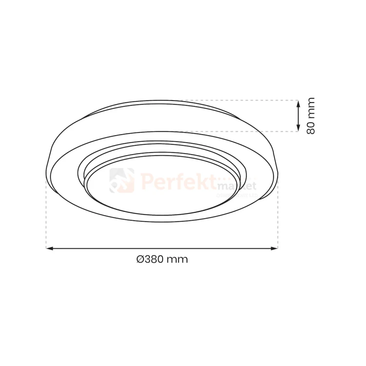 Plafon Naomi Smart 24W 1680lm RGB+CCT IP20 Ø380 czarno-biały pilot + WiFi Tuya perfekt market olsztyn
