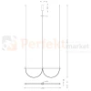 Lampa wisząca VICTORIA 40W 2770lm 3000K złota P0688 Maxlight perfekt market olsztyn