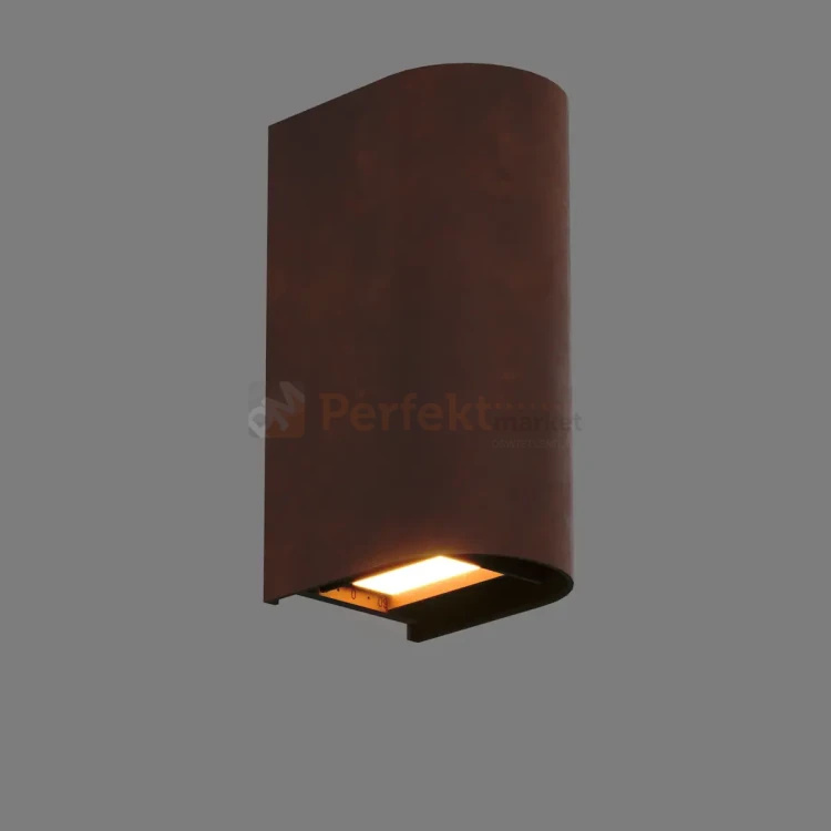 Kinkiet zewnętrzny elewacyjny Badia 12W 331lm 3000K IP65 corten W0470 MaxLight perfekt market olsztyn