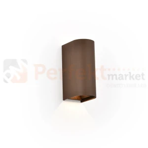 Kinkiet zewnętrzny elewacyjny Badia 12W 331lm 3000K IP65 corten W0470 MaxLight