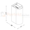 Kinkiet zewnętrzny elewacyjny Badia 12W 331lm 3000K IP65 corten W0470 MaxLight perfekt market olsztyn
