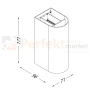 Kinkiet zewnętrzny elewacyjny Badia 12W 331lm 3000K IP65 corten W0470 MaxLight perfekt market olsztyn