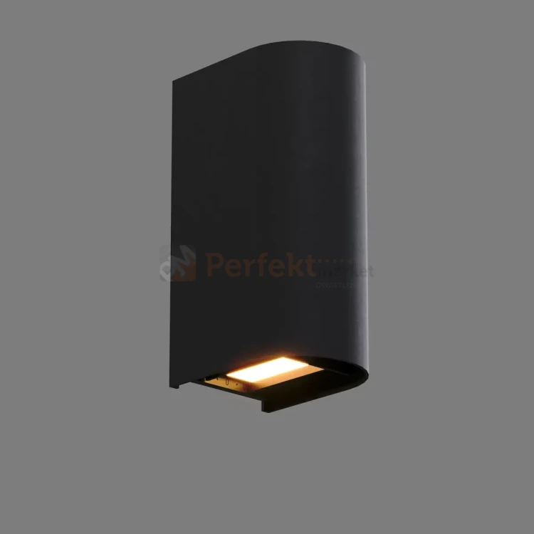 Kinkiet zewnętrzny elewacyjny Badia 12W 331lm 3000K IP65 czarny W0469 MaxLight perfekt market olsztyn