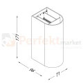 Kinkiet zewnętrzny elewacyjny Badia 12W 331lm 3000K IP65 czarny W0469 MaxLight perfekt market olsztyn