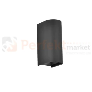 Kinkiet zewnętrzny elewacyjny Badia 12W 331lm 3000K IP65 czarny W0469 MaxLight