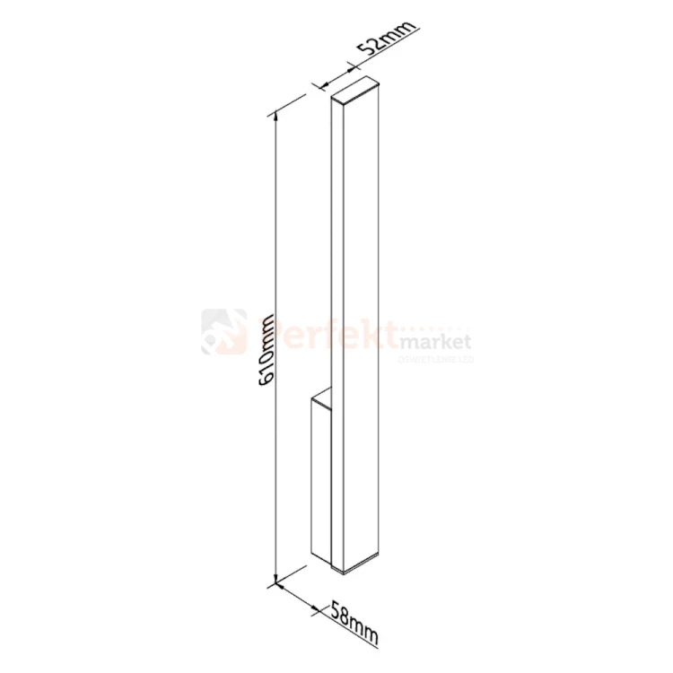 Kinkiet elewacyjny Karpun 6W 477lm IP65 czarny W0458 MaxLight perfekt market olsztyn
