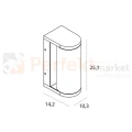 Kinkiet zewnętrzny elewacyjny Gardenia 12W 612lm 3000K IP65 czarna W0465 MaxLight perfekt market olsztyn