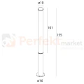 Lampa stojąca zewnętrzna słupek 155cm Gardenia 32W 3379lm IP65 antracyt F0067 MaxLight perfekt market olsztyn