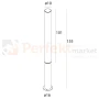 Lampa stojąca zewnętrzna słupek 155cm Gardenia 32W 3379lm IP65 antracyt F0067 MaxLight perfekt market olsztyn