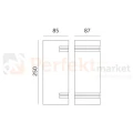 Oprawa elewacyjna kinkiet Quazar 7 czarny duży 2xGU10 perfektmarket (6).webp