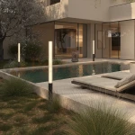 Lampa stojąca zewnętrzna słupek 155cm Gardenia 32W 3379lm IP65 czarny F0066 MaxLight perfekt market olsztyn