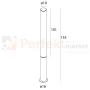 Lampa stojąca zewnętrzna słupek 155cm Gardenia 32W 3379lm IP65 czarny F0066 MaxLight perfekt market olsztyn
