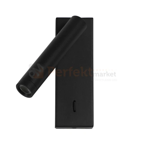 Kinkiet LED z wyłącznikiem czarny CALI regulowany reflektor 3000K perfektmarket (1).webp