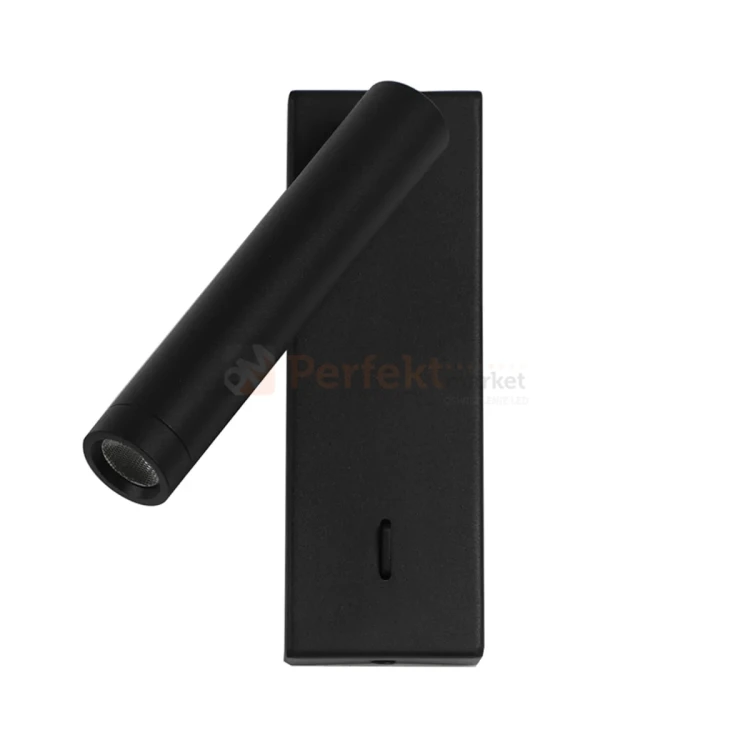 Kinkiet LED z wyłącznikiem czarny CALI regulowany reflektor 3000K perfektmarket (1).webp