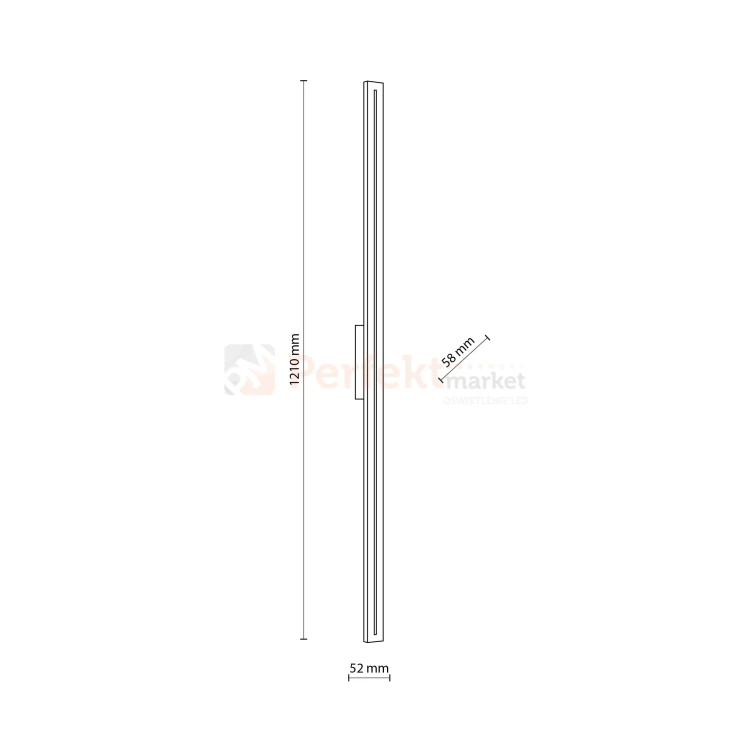 Kinkiet elewacyjny liniowy LINEA M 30W P65 121 cm szary perfektmarket (1).webp