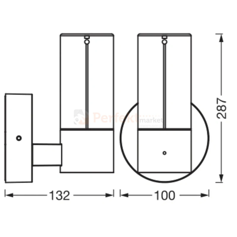 Kinkiet zewnętrzny z czujnikiem zmierzchu Endura® Decor Filament 8W 600lm 3000K IP54 ciemny szary Osram