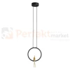 Lampa wisząca AMICI 27cm czarny ring z złotą figurą 3000K perfektmarket (5).webp