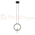Lampa wisząca AMICI 27cm czarny ring z złotą figurą 3000K perfektmarket (5).webp