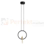 Lampa wisząca AMICI 27cm czarny ring z złotą figurą 3000K perfektmarket (5).webp