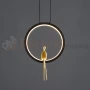 Lampa wisząca AMICI 27cm czarny ring z złotą figurą 3000K perfektmarket (7).webp